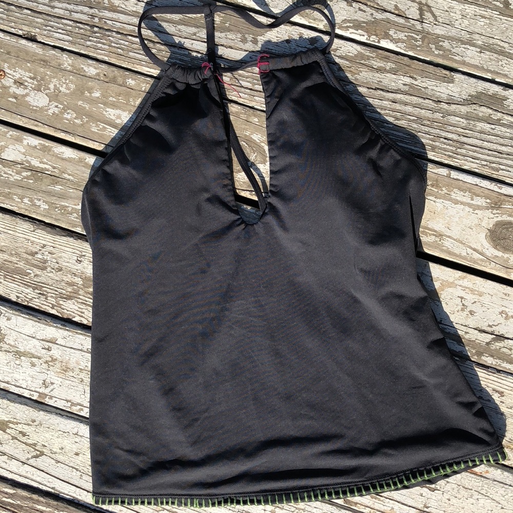 Lucky brand padded cup size medium swim top no bottom.